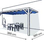 Pergola PS2 drewno lakierowane 389 x 388 cm biale