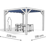 Pergola PW drewno lakierowane 228 x 318 cm biale