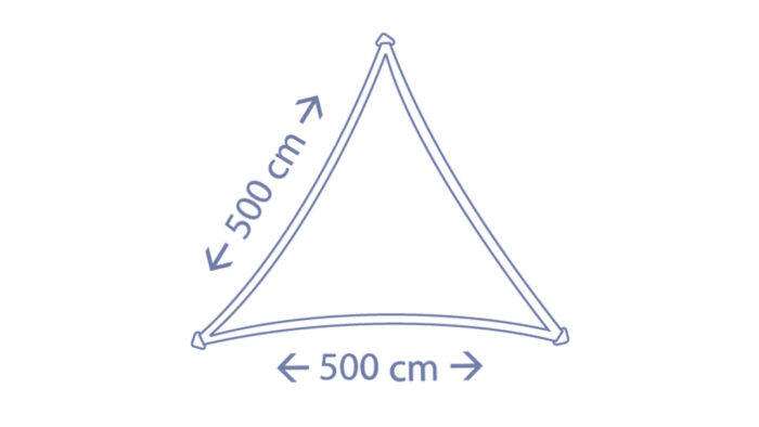 Zagiel  trojkat 5 x 5 x 5 m kolor Granatowy