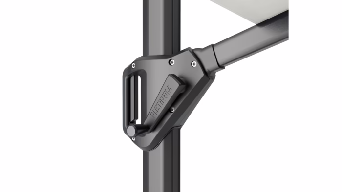 Parasol ogrodowy CHALLENGER T² PREMIUM - kolor stelażu: Anthracite - kolor: Champagne - 3 x 3 m - obrazek 5