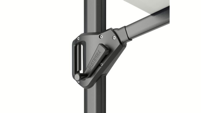 Parasol ogrodowy CHALLENGER T² PREMIUM - kolor stelażu: Anthracite - kolor: Champagne - 3 x 3 m - obrazek 5