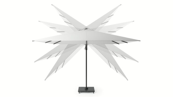 Parasol ogrodowy CHALLENGER T² PREMIUM - kolor stelażu: Anthracite - kolor: Champagne - 3 x 3 m - obrazek 10