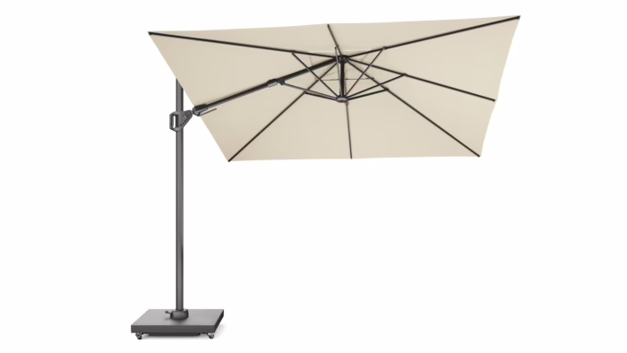 Parasol ogrodowy CHALLENGER T² PREMIUM - kolor stelażu: Anthracite - kolor: Champagne - 3 x 3 m - obrazek 2