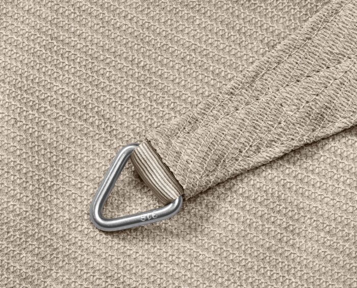 Żagiel przeciwsłoneczny - trójkąt 90° 4 x 4 x 5,7 m kolor Szarobeżowy - obrazek 6