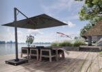 Parasol ogrodowy BEAUFORT PREMIUM – kolor stelażu: Anthracite – kolor: Havana – 3,2 x 3,2 m - obrazek 8
