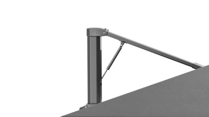 Parasol ogrodowy BEAUFORT PREMIUM – kolor stelażu: Anthracite – kolor: Havana – 3,2 x 3,2 m - obrazek 2