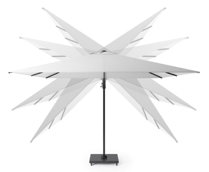 Parasol ogrodowy CHALLENGER T² PREMIUM - kolor stelażu: Teak - kolor: Champagne - Ø 3,5 m - obrazek 9