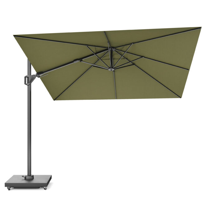 Parasol ogrodowy CHALLENGER T² PREMIUM - kolor stelażu: Anthracite - kolor: Lush green - 3 x 3 m - obrazek 3