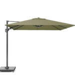 Parasol ogrodowy CHALLENGER T² PREMIUM - kolor stelażu: Anthracite - kolor: Lush green - 3 x 3 m