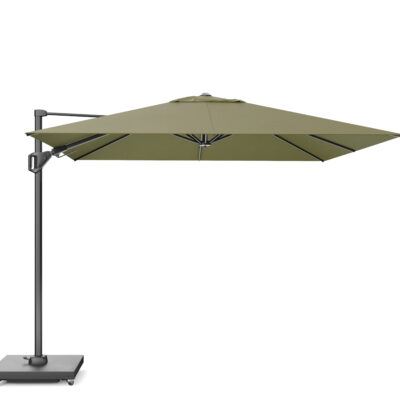 Parasol ogrodowy CHALLENGER T² PREMIUM - kolor stelażu: Anthracite - kolor: Lush green - 3 x 3 m