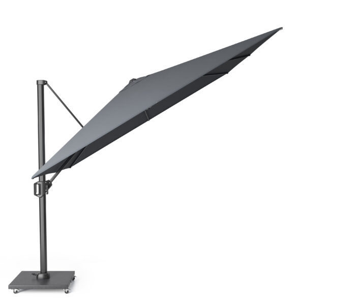 Parasol ogrodowy CHALLENGER T¹ PREMIUM - kolor stelażu: Matt Black - kolor: Jet Black - 3 x 3 m - obrazek 2
