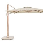 Parasol ogrodowy CHALLENGER T² PREMIUM - kolor stelażu: Teak - kolor: Champagne - 3,5 x 2,6 m