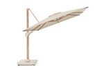 Parasol ogrodowy CHALLENGER T² PREMIUM - kolor stelażu: Teak - kolor: Champagne - 3,5 x 2,6 m - obrazek 2