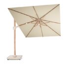 Parasol ogrodowy CHALLENGER T² PREMIUM - kolor stelażu: Teak - kolor: Champagne - 3,5 x 2,6 m - obrazek 3
