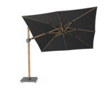 Parasol ogrodowy CHALLENGER T² PREMIUM - kolor stelażu: Teak - kolor: Faded black - 3 x 3 m - obrazek 2