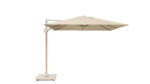 Parasol ogrodowy CHALLENGER T² PREMIUM - kolor stelażu: Teak - kolor: Champagne - 3 x 3 m