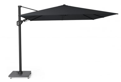 Parasol ogrodowy CHALLENGER T PREMIUM  kolor stelazu Matt black  kolor Jet black  3 x 3 m