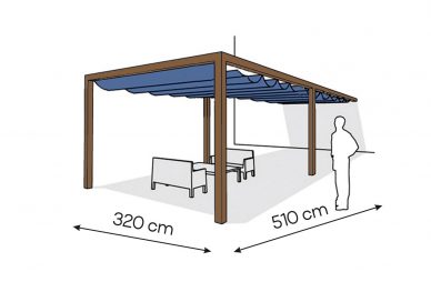 Pergola aluminiowa PS1 320 x 510 cm  Zamowienie indywidualne