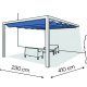 Pergola aluminiowa PS1 230 x 410 cm  Bialy