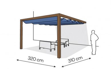 Pergola aluminiowa PS1 320 x 310 cm  Zamowienie indywidualne