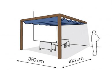 Pergola aluminiowa PS1 320 x 410 cm  Zamowienie indywidualne