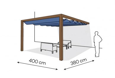 Pergola aluminiowa PS1 400 x 380 cm  Zamowienie indywidualne