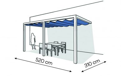 Pergola aluminiowa PS2 310 x 520 cm  Bialy