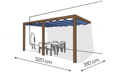 Pergola aluminiowa PS2 310 x 520 cm  Zamowienie indywidualne