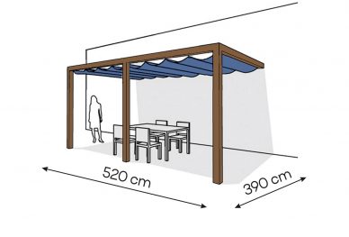 Pergola aluminiowa PS2 390 x 520 cm  Zamowienie indywidualne