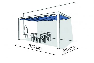 Pergola aluminiowa PS2 310 x 320 cm  Bialy