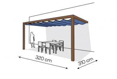 Pergola aluminiowa PS2 310 x 320 cm  Zamowienie indywidualne