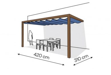 Pergola aluminiowa PS2 310 x 420 cm  Zamowienie indywidualne