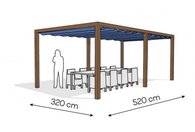 Pergola aluminiowa PW 320 x 520 cm  Zamowienie indywidualne