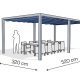 Pergola aluminiowa PW 320 x 520 cm  Srebrny