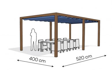 Pergola aluminiowa PW 400 x 520 cm  Zamowienie indywidualne