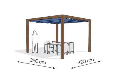 Pergola aluminiowa PW 320 x 320 cm  Zamowienie indywidualne