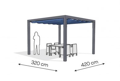 Pergola aluminiowa PW 320 x 420 cm  Antracyt