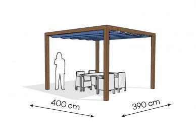 Pergola aluminiowa PW 400 x 390 cm  Zamowienie indywidualne