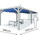 Pergola  PS1 drewno lakierowane 398 x 509 cm  biale