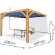 Pergola  PS1 drewno lakierowane 228 x 409 cm  sosna