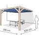 Pergola  PS1 drewno surowe 318 x 309 cm