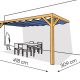 Pergola  PS2 drewno lakierowane 309 x 418 cm  sosna